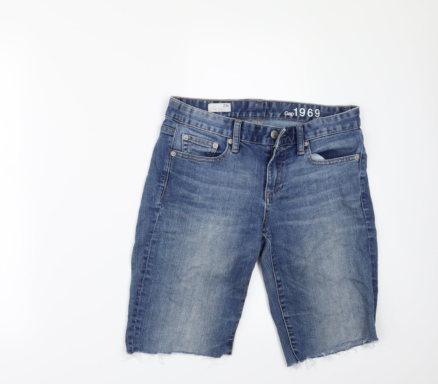 Gap Womens Blue  Denim Cut-Off Shorts Size 12 - Customised Cropped