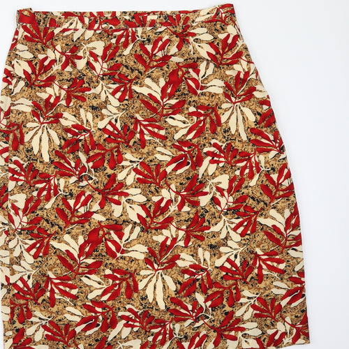 Jean Statin Womens Multicoloured Floral  A-Line Skirt Size 36 in