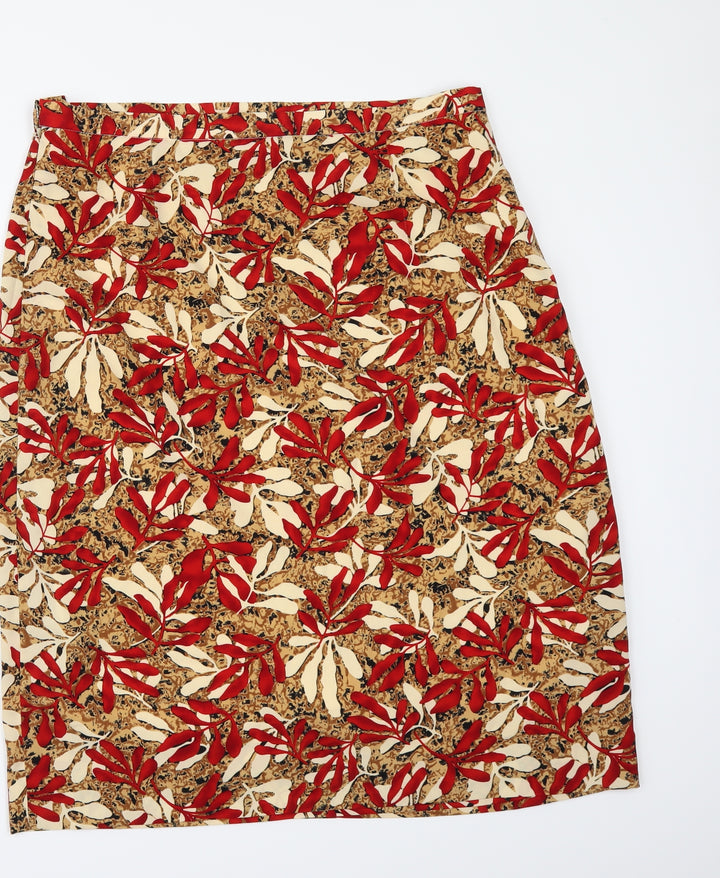 Jean Statin Womens Multicoloured Floral A-Line Skirt Size 36 in