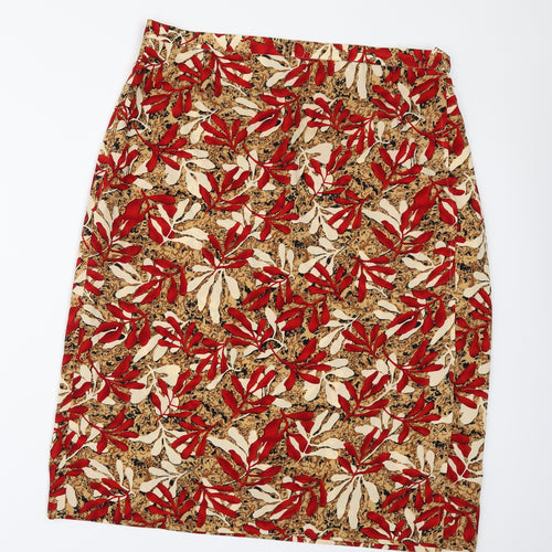 Jean Statin Womens Multicoloured Floral  A-Line Skirt Size 36 in