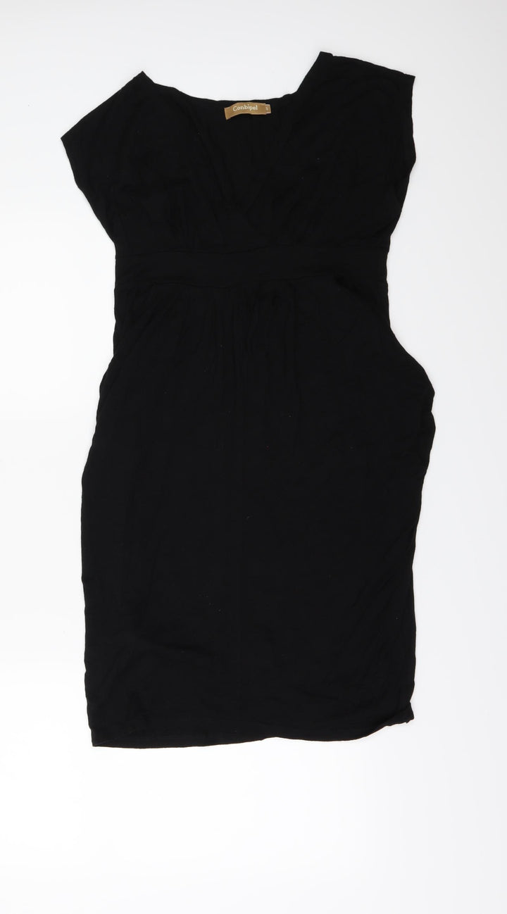 Conbipel Womens Black Pencil Dress Size S