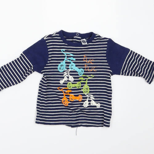 tuc tuc Girls Blue Striped  A-Line  Size 6-9 Months