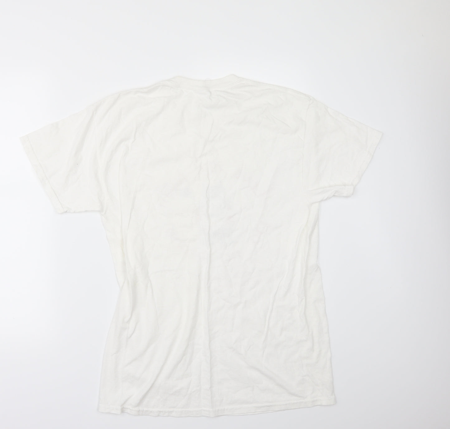 Gildan Mens White    T-Shirt Size M  - glastonbury festival