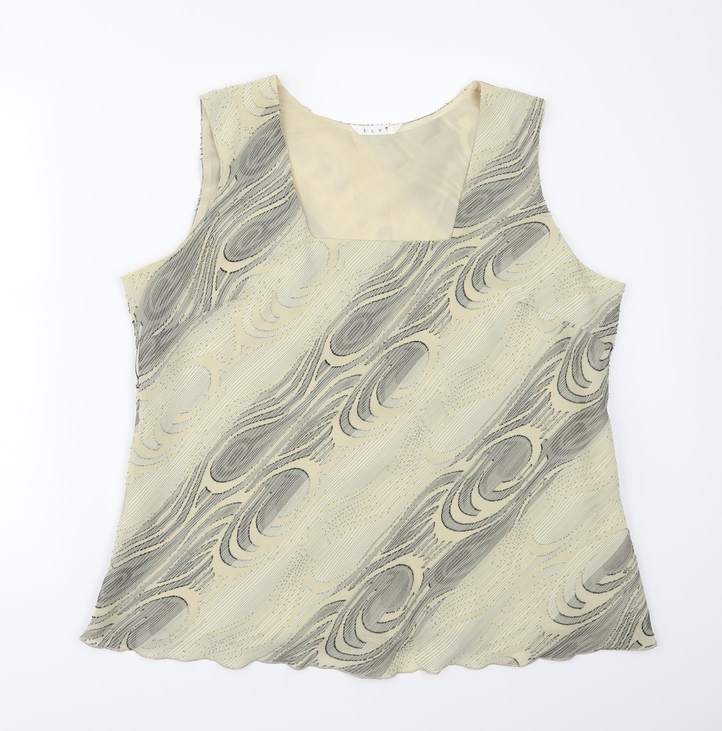 ELVI Womens Beige   Camisole Blouse Size 16