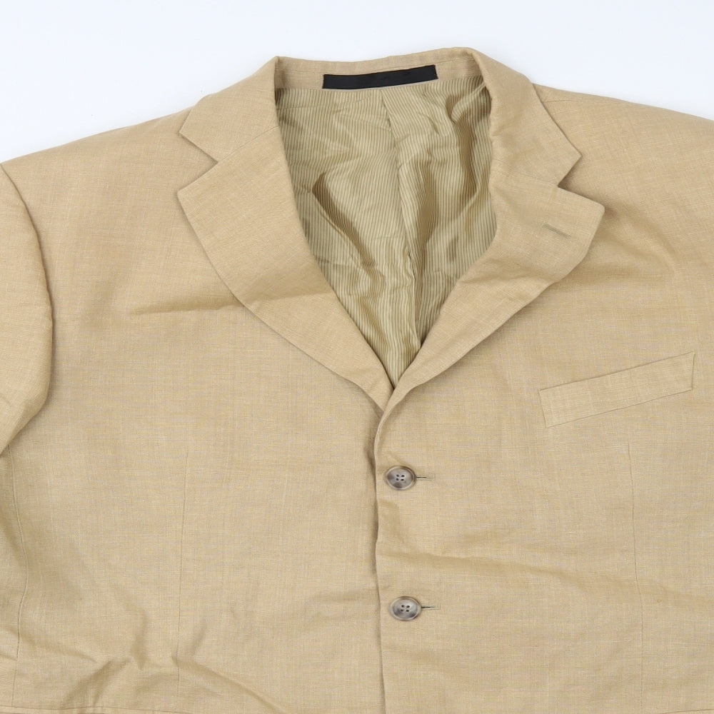 Marks and Spencer Mens Beige   Jacket Suit Jacket Size 44