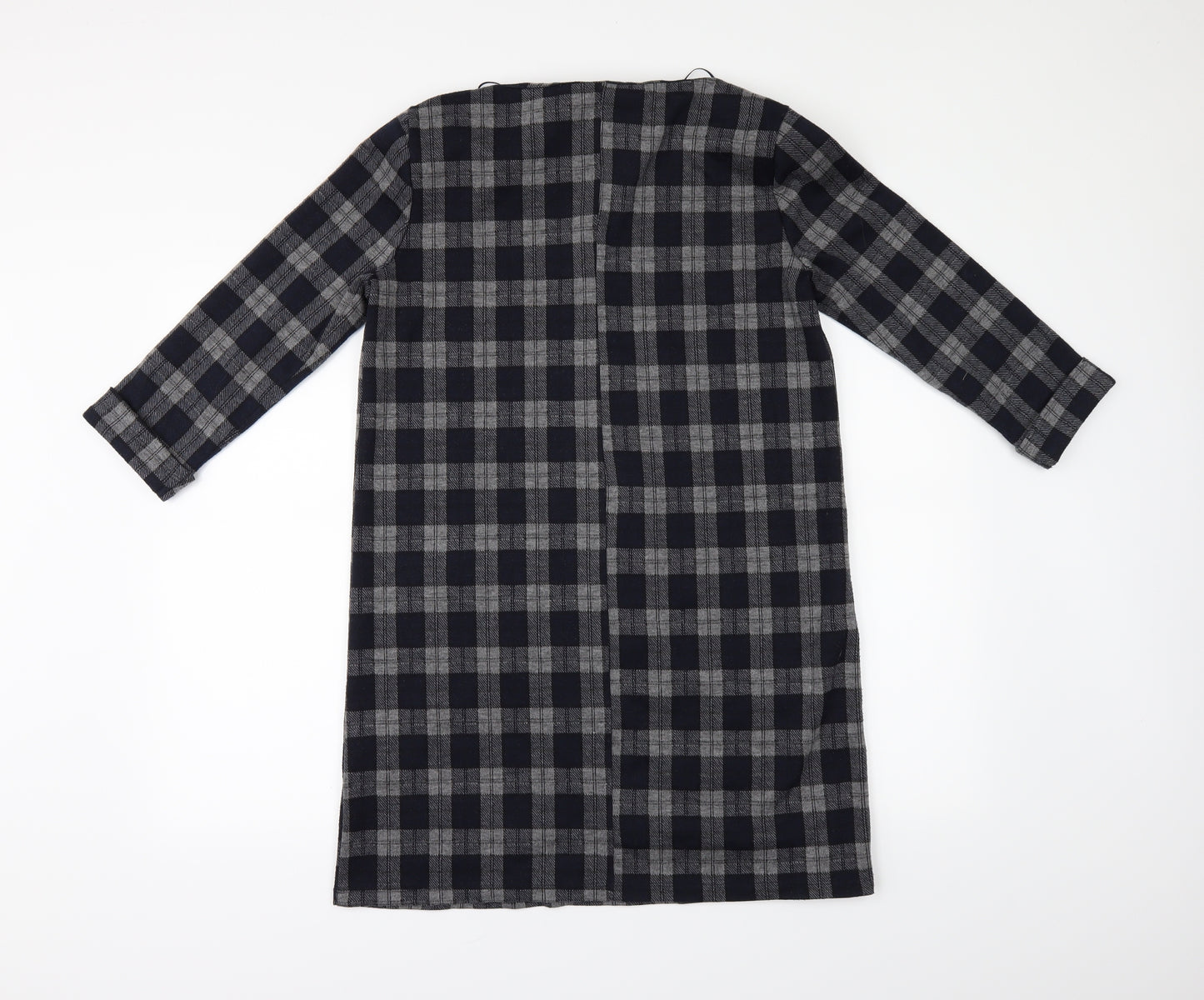 Primark Womens Blue Check Rayon Jumper Dress  Size 10