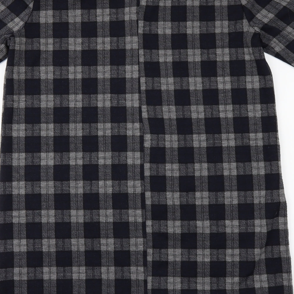 Primark Womens Blue Check Rayon Jumper Dress  Size 10