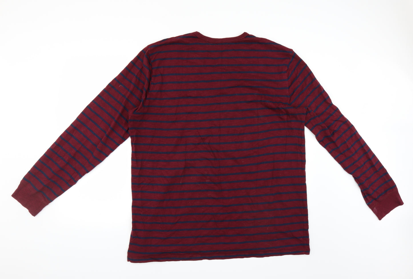 J Crew Mens Red Striped   T-Shirt Size XL