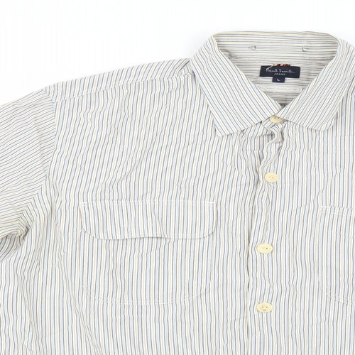 Paul Smith Mens Blue Striped   Button-Up Size L