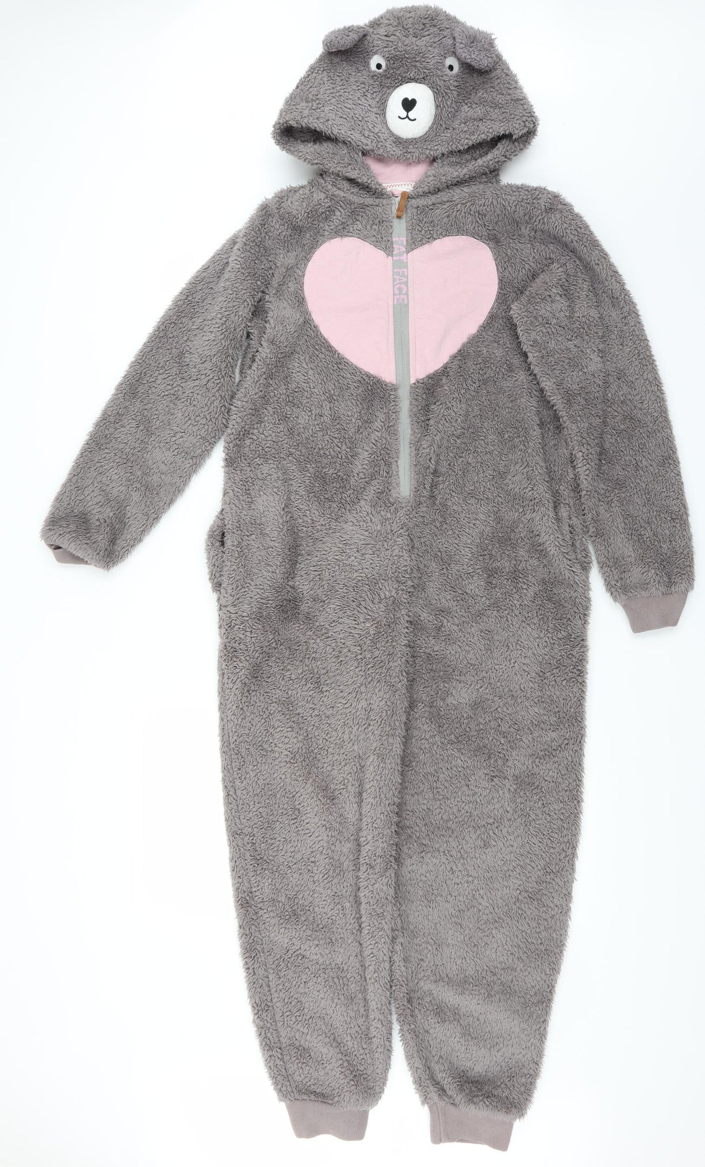 Fat Face Girls Grey Solid   One Piece Size 12-13 Years