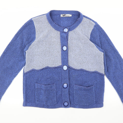 Pure & Natural Womens Blue   Cardigan Jumper Size M