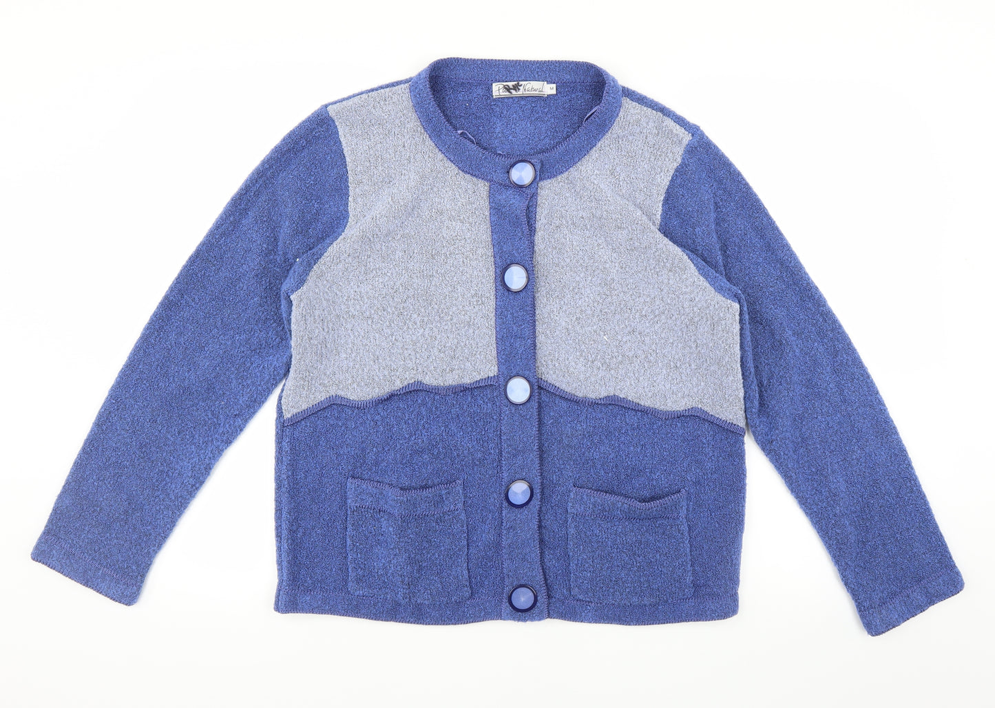 Pure & Natural Womens Blue   Cardigan Jumper Size M