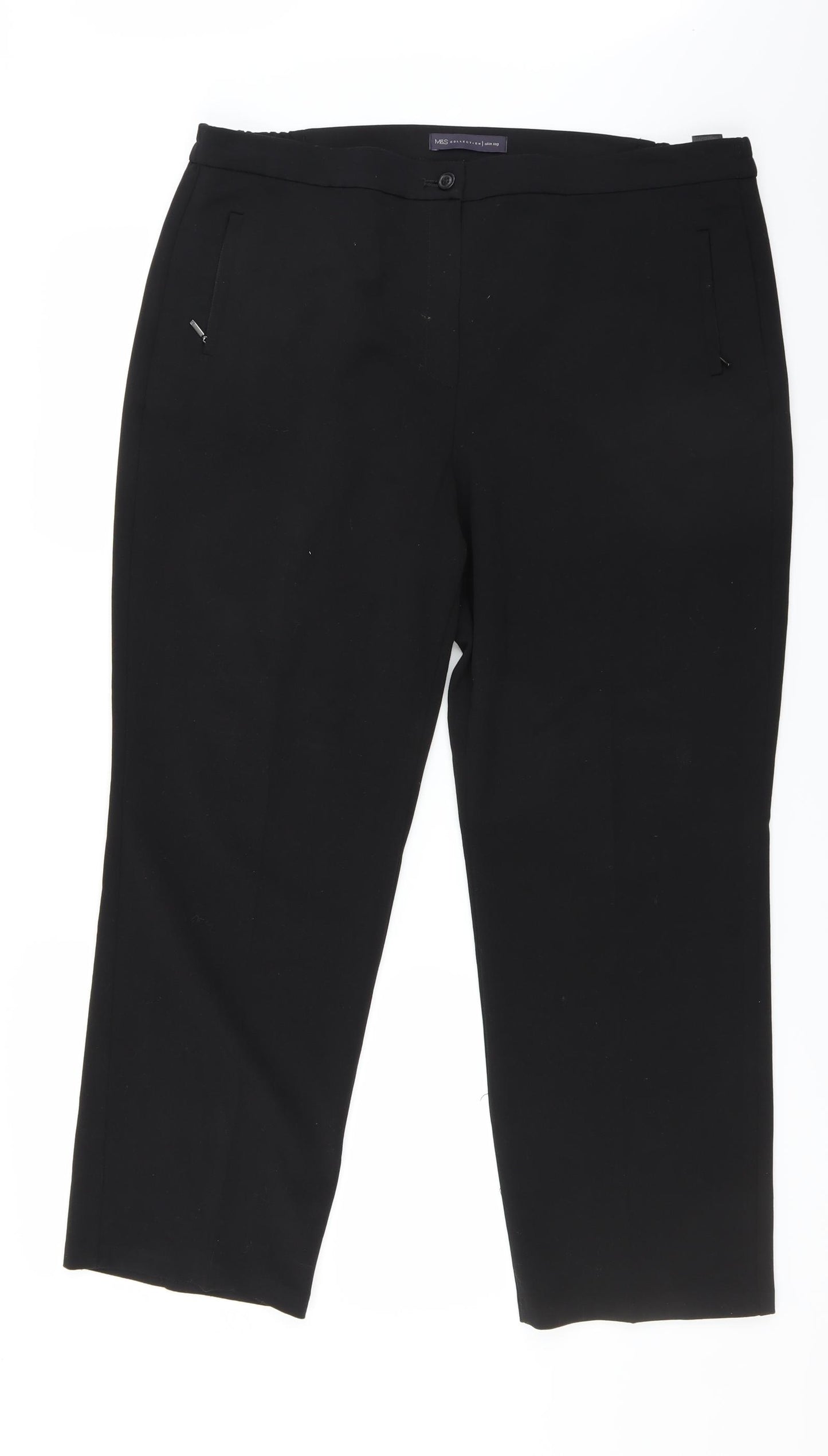 Marks and Spencer Womens Black   Trousers  Size 16 L27 in