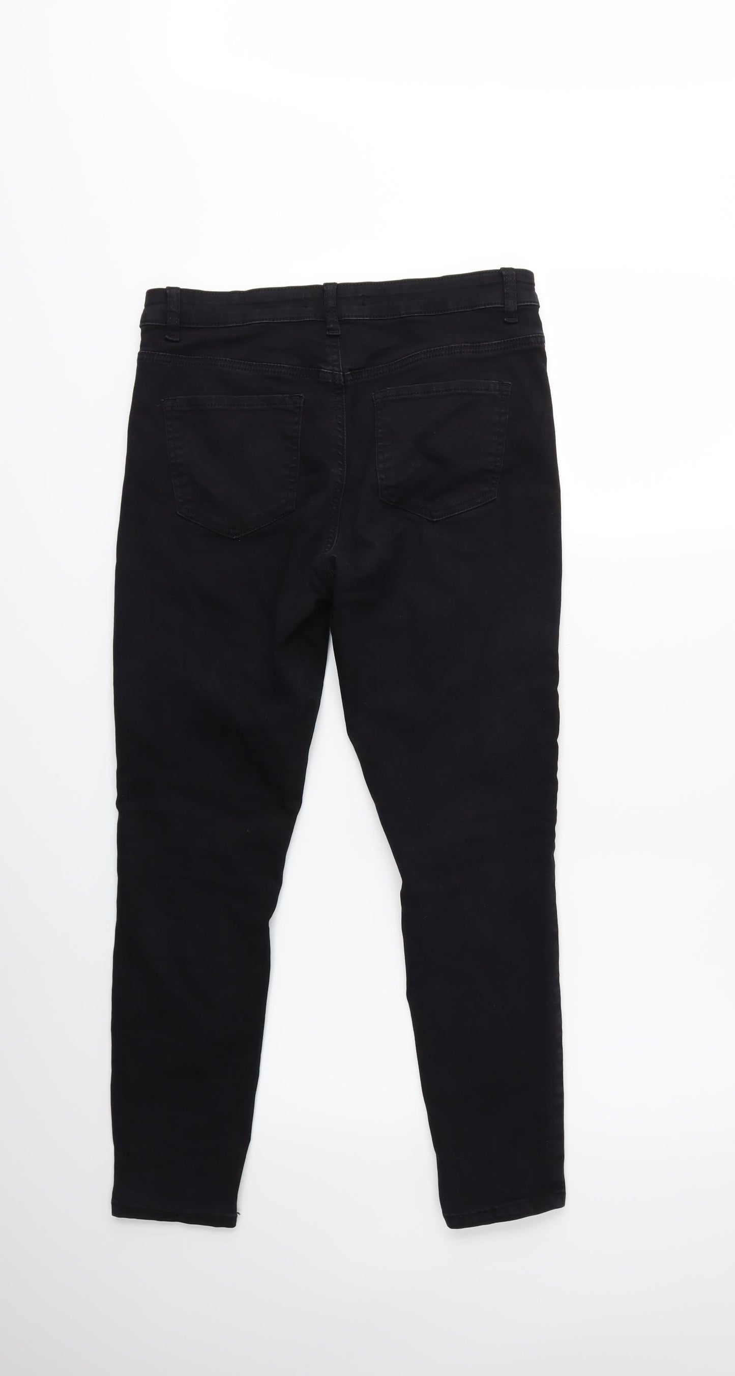Denim & Co. Womens Black  Denim Skinny Jeans Size 14 L25 in
