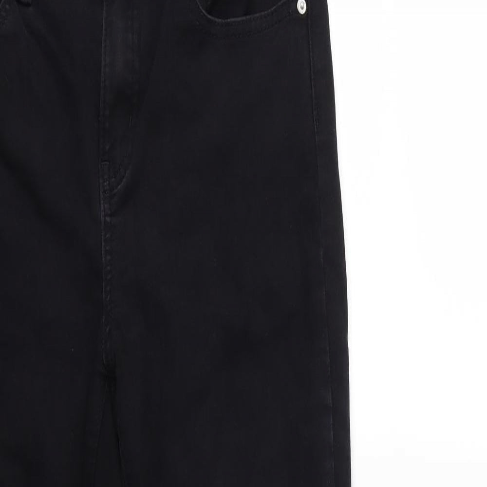 Denim & Co. Womens Black  Denim Skinny Jeans Size 14 L25 in