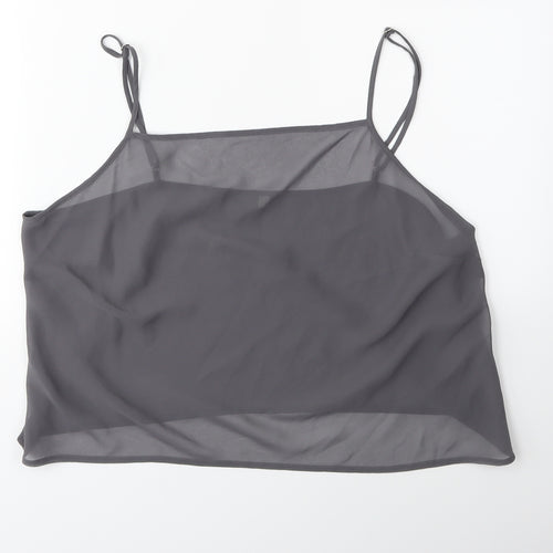 Preworn Womens Grey   Basic Blouse Size 14