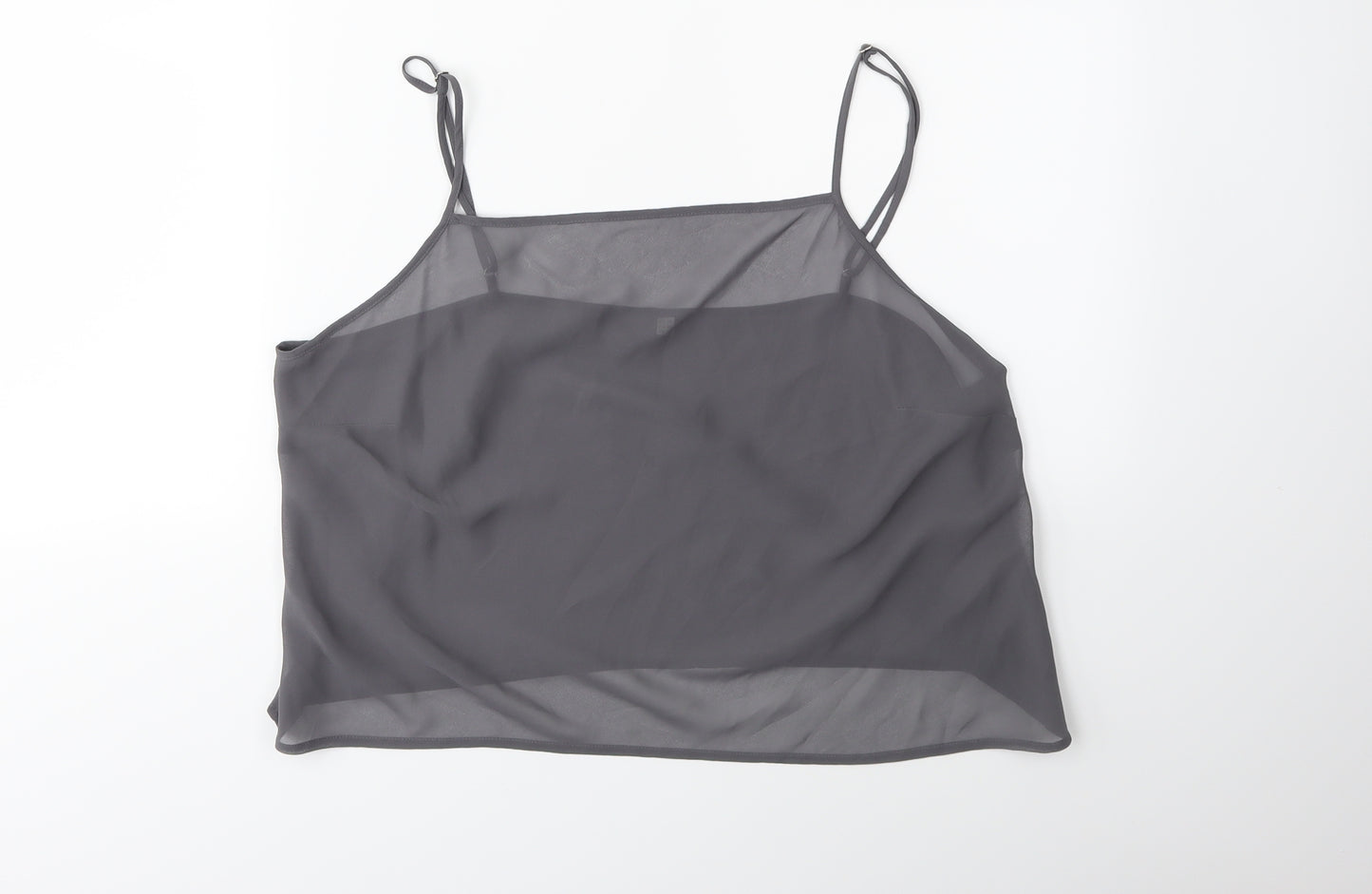 Preworn Womens Grey   Basic Blouse Size 14