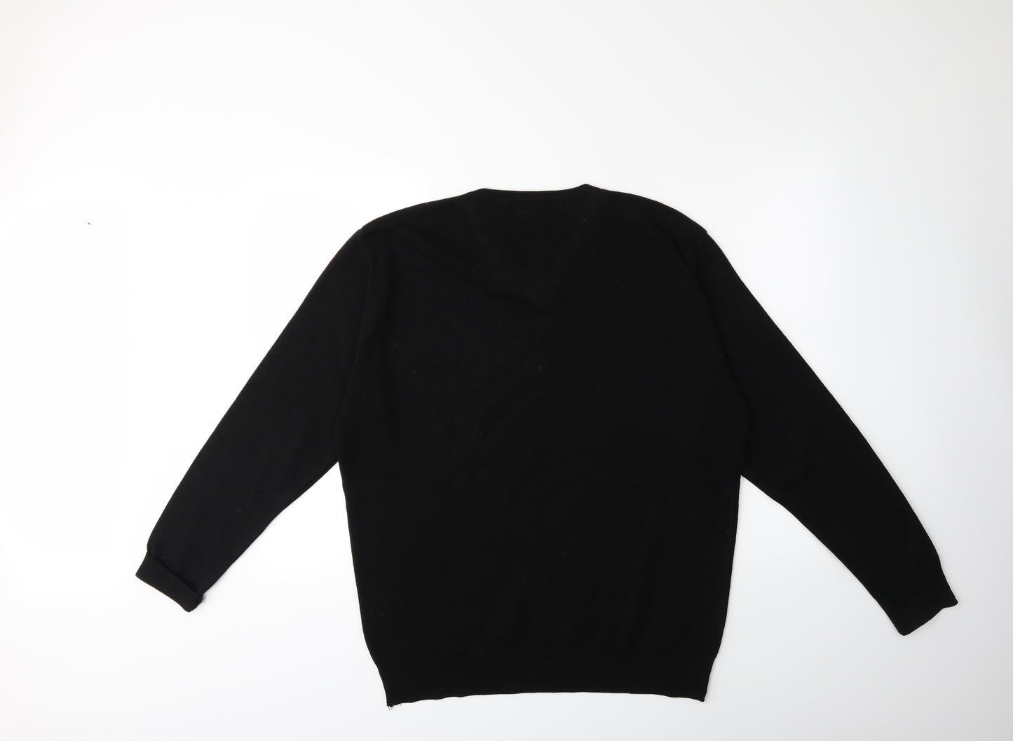 HUGO BOSS Mens Black  Knit Pullover Jumper Size 2XL