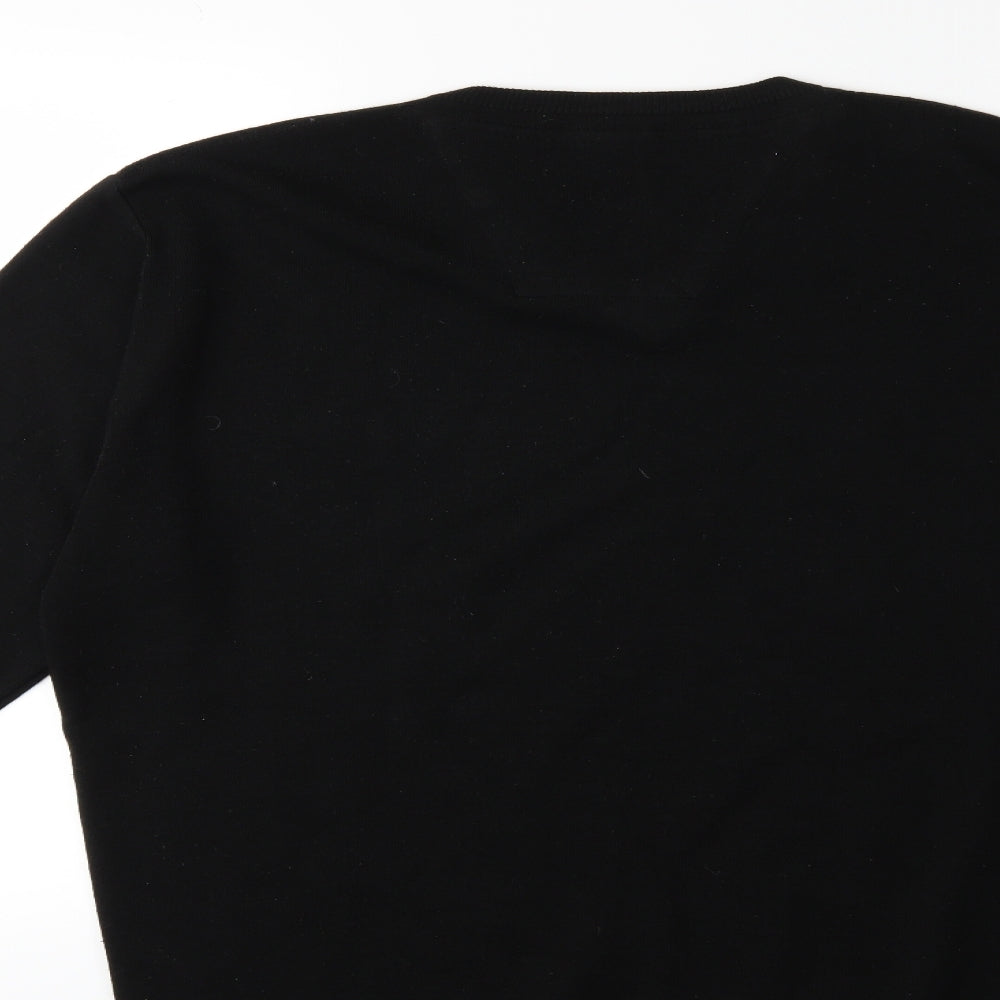 HUGO BOSS Mens Black  Knit Pullover Jumper Size 2XL