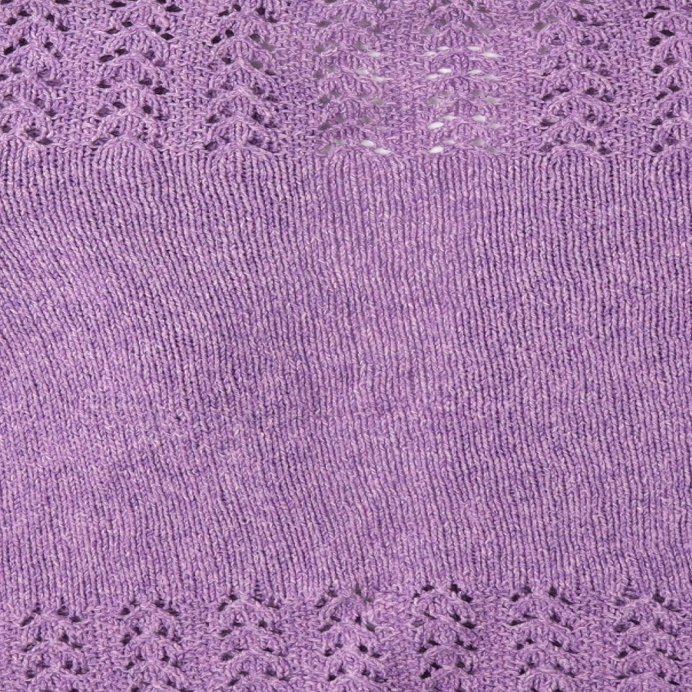 Preworn Womens Purple  Knit Cardigan Jumper Size L