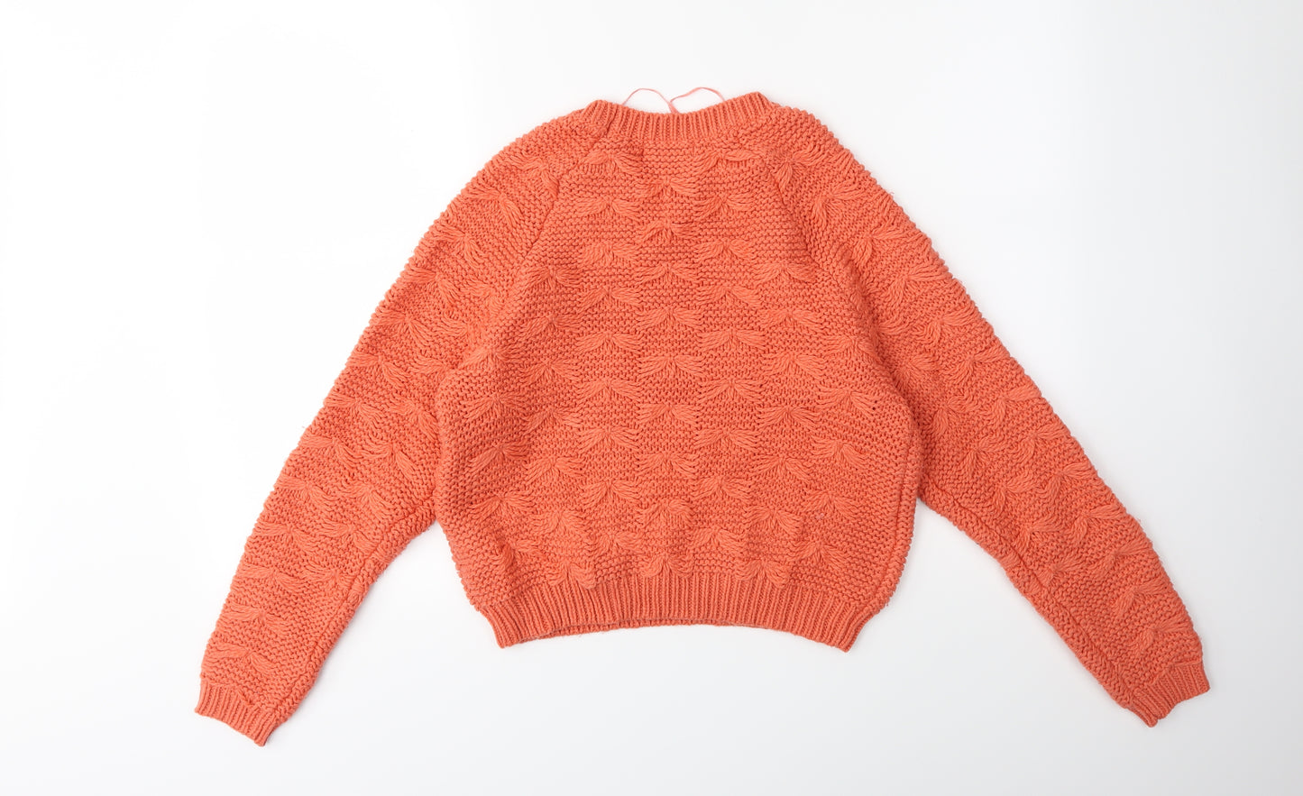 New London Womens Orange  Knit Pullover Jumper Size 8