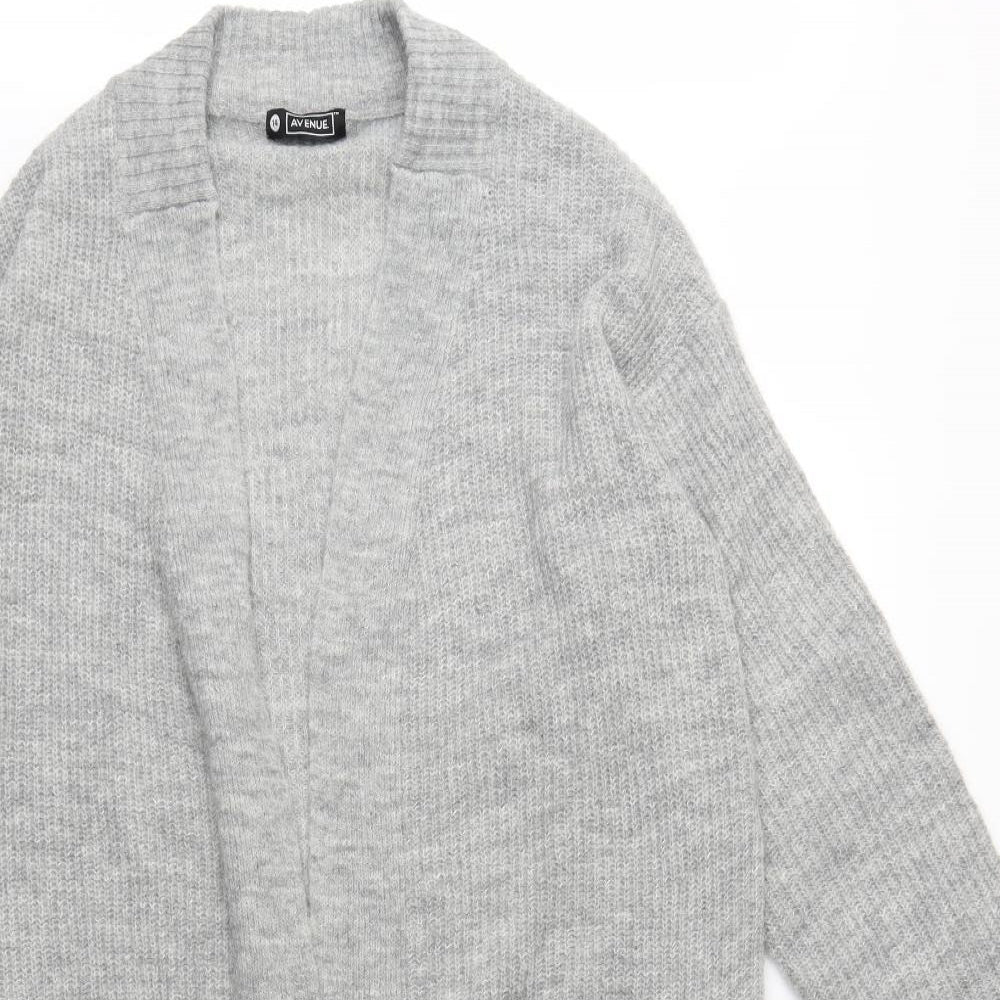 Avenue Womens Grey  Knit Cardigan Jumper Size 14