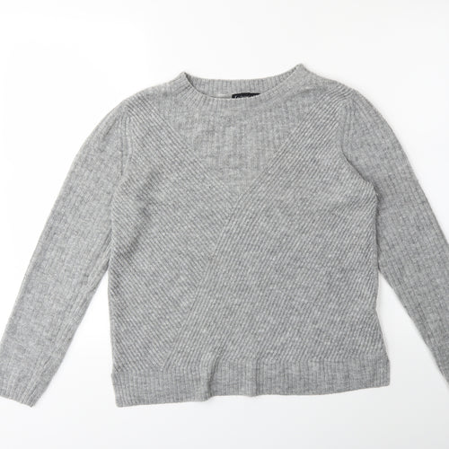 F&F Womens Grey  Knit Pullover Jumper Size 12
