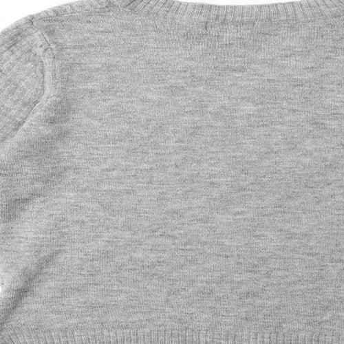 F&F Womens Grey  Knit Pullover Jumper Size 12