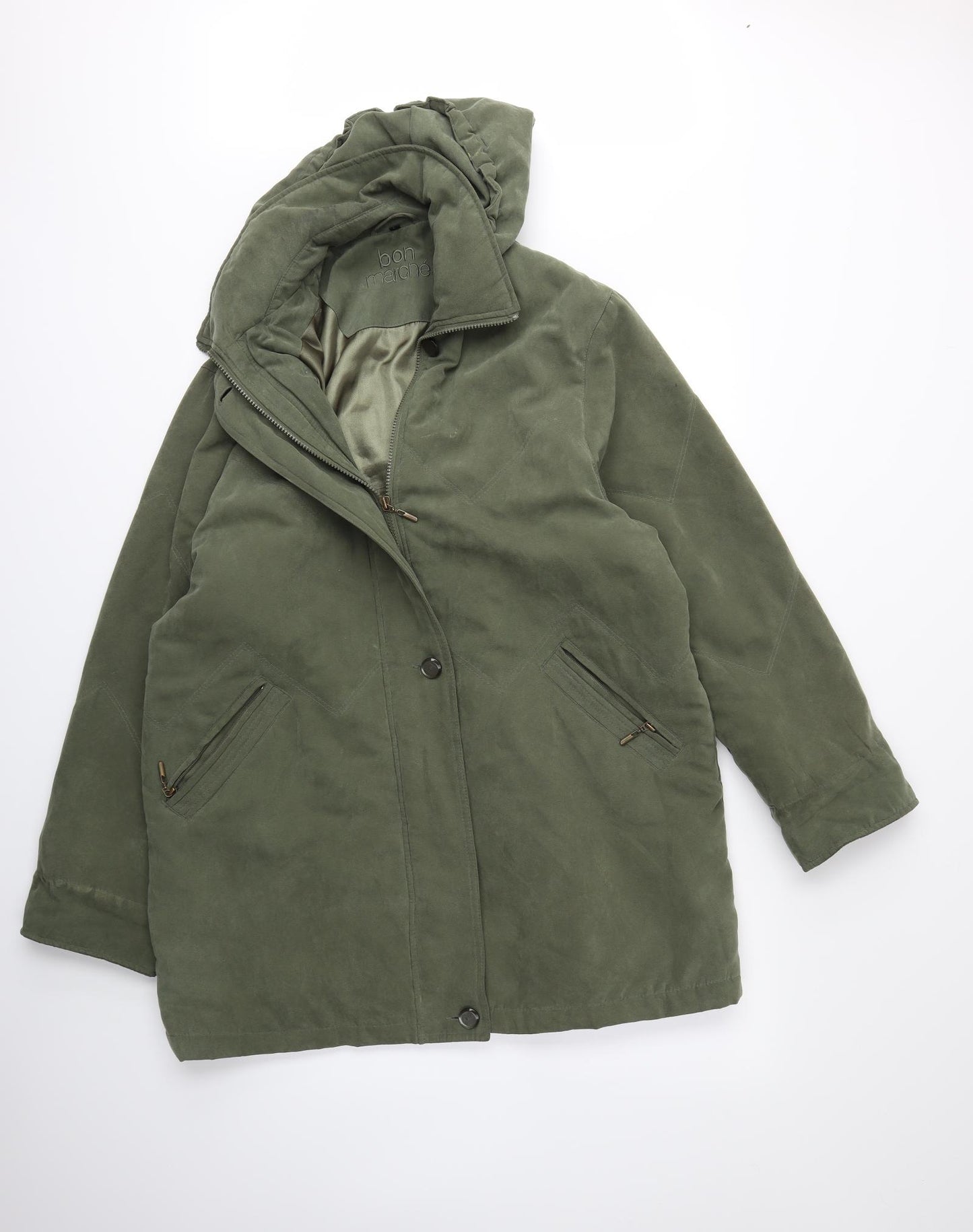 Bonmarché Womens Green   Overcoat Coat Size L