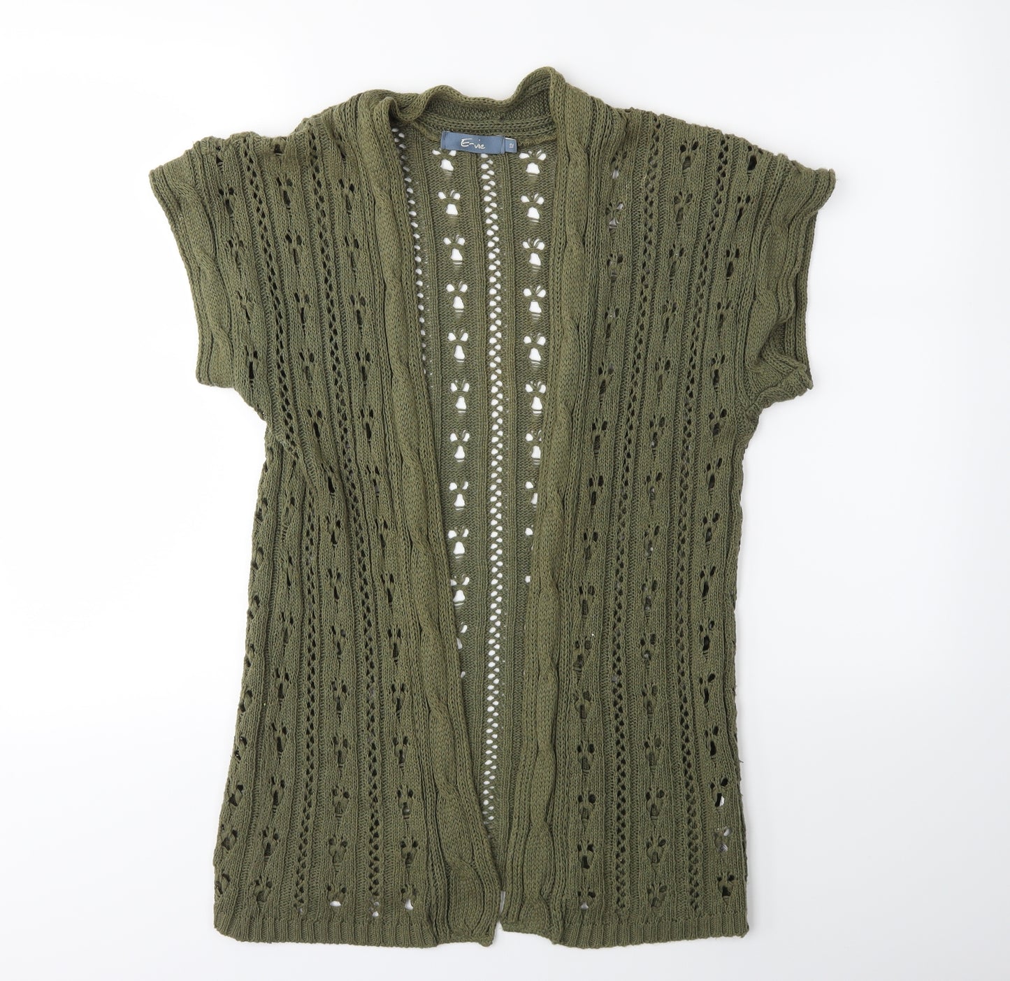 evie Womens Green  Knit Cardigan Jumper Size 12