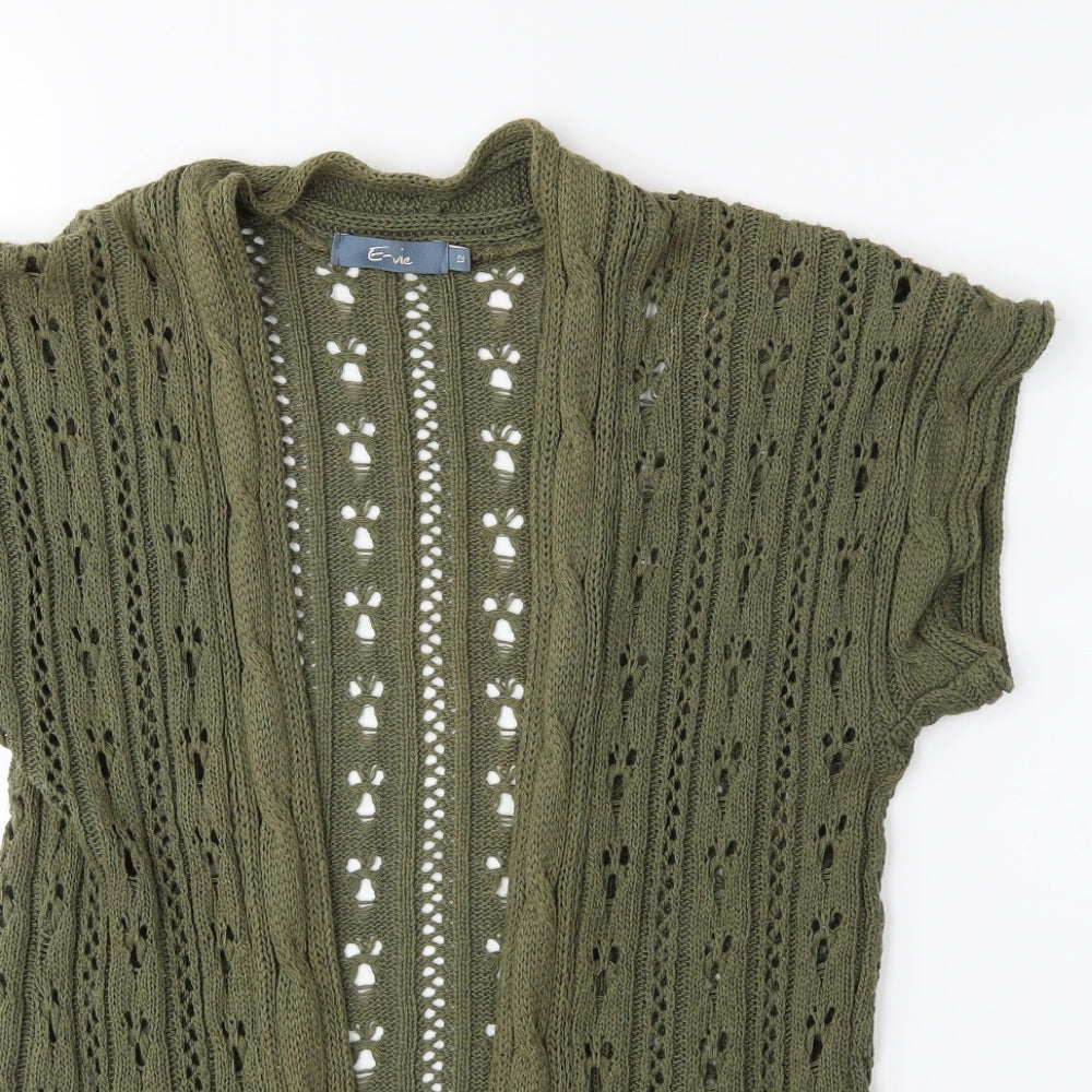 evie Womens Green  Knit Cardigan Jumper Size 12