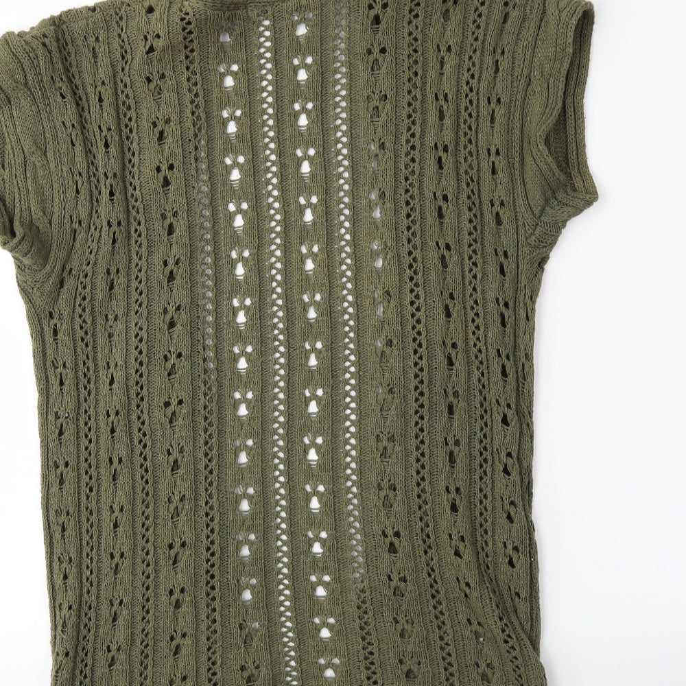 evie Womens Green  Knit Cardigan Jumper Size 12