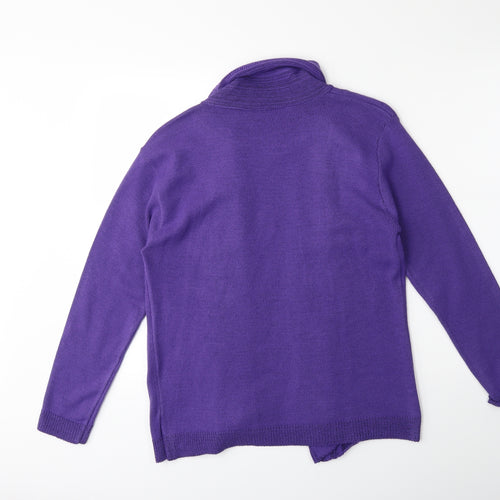 Vida Vi Womens Purple   Cardigan Jumper Size M  - jumper attatrched
