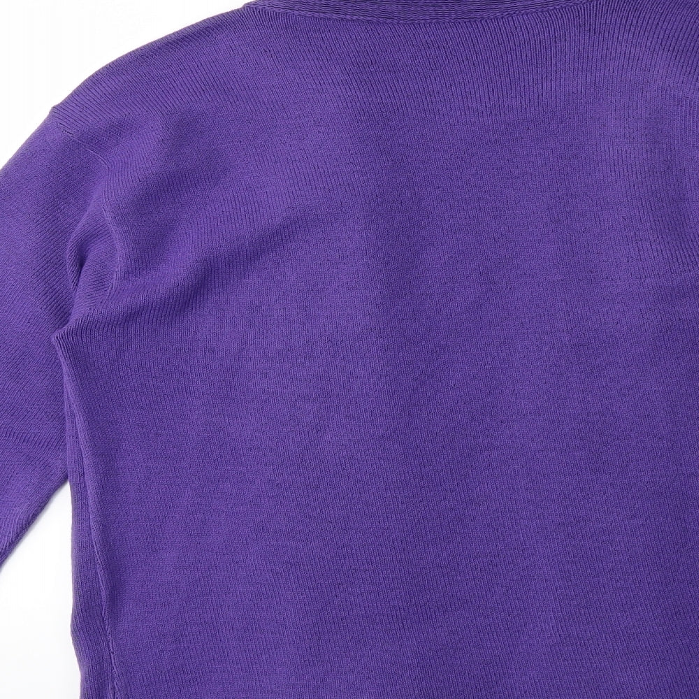 Vida Vi Womens Purple   Cardigan Jumper Size M  - jumper attatrched