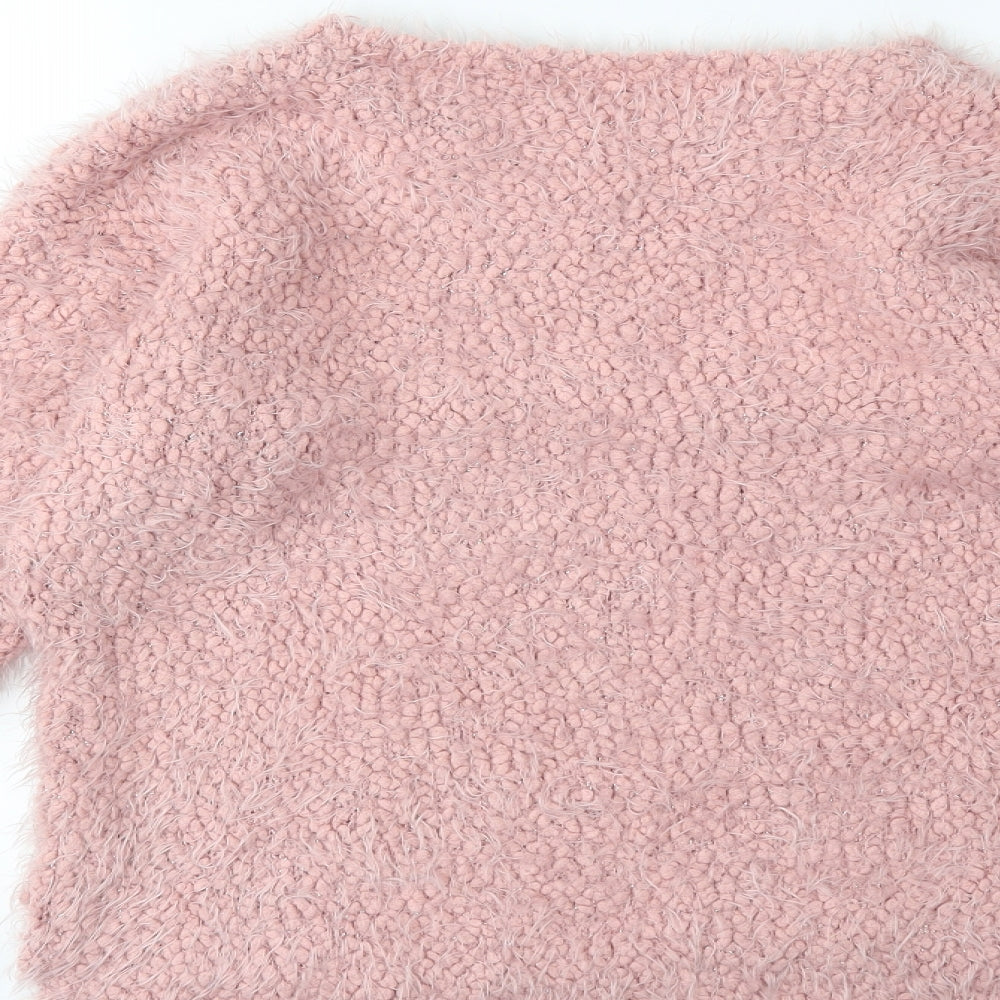 NEXT Girls Pink  Knit Pullover Jumper Size 12 Years