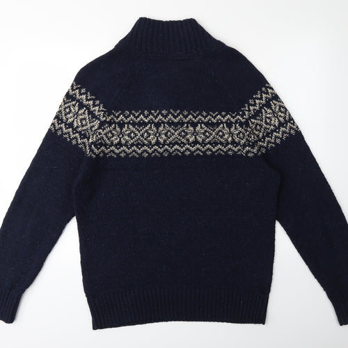 Fat Face Mens Blue  Knit Pullover Jumper Size M
