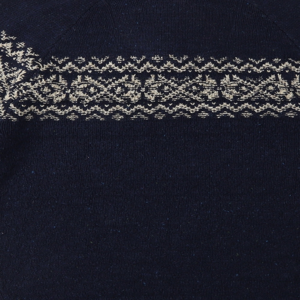 Fat Face Mens Blue  Knit Pullover Jumper Size M