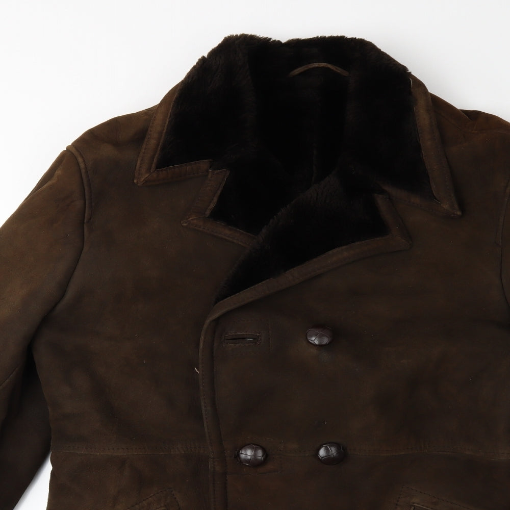 Preworn Mens Brown   Overcoat Coat Size M