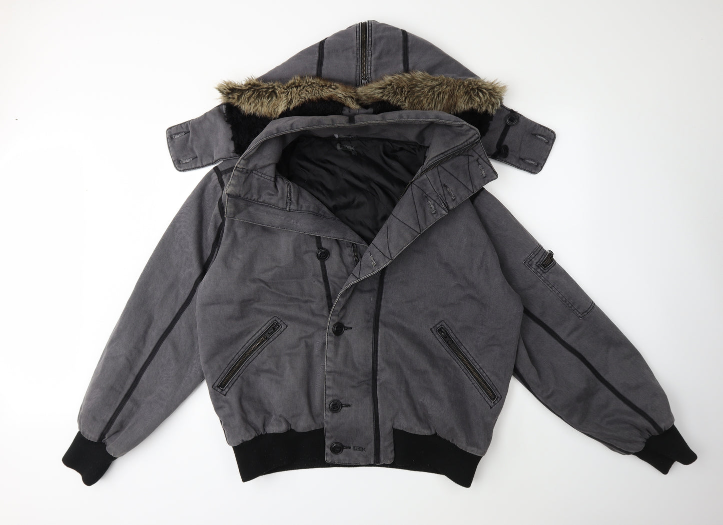 FCUK Mens Grey   Jacket Coat Size L