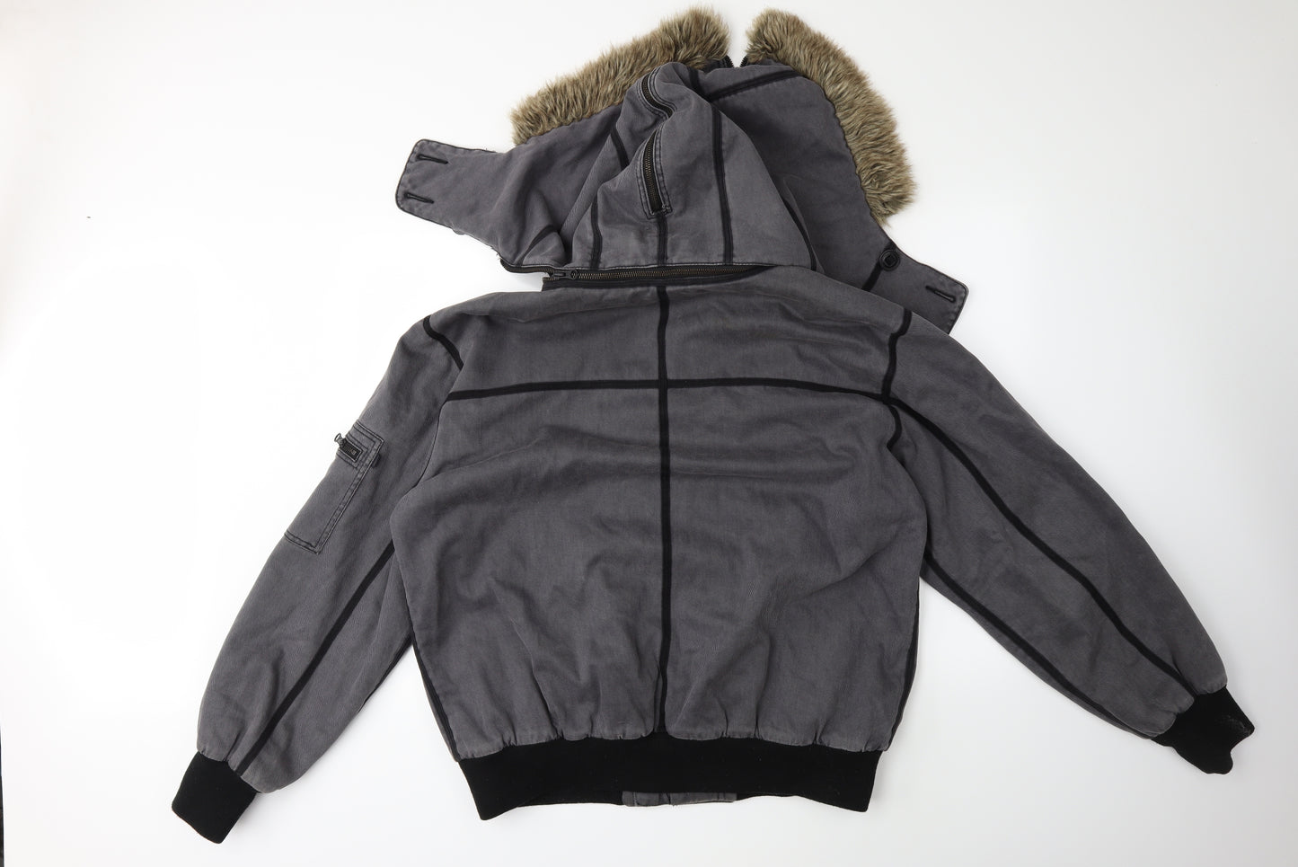 FCUK Mens Grey   Jacket Coat Size L