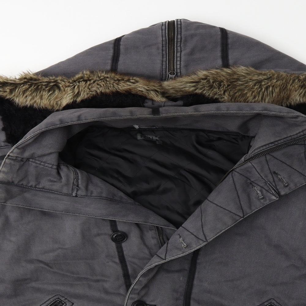 FCUK Mens Grey   Jacket Coat Size L