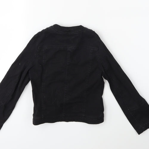 River Island Girls Black   Military Jacket Jacket Size 5 Years