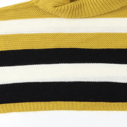 Quiz Womens Yellow Striped Knit Pullover Jumper Size L