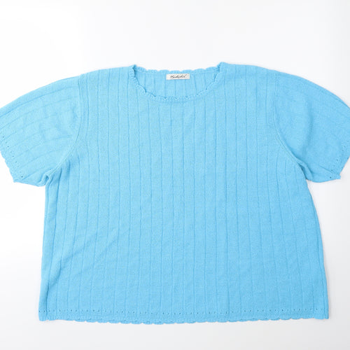 Berkertex Womens Blue  Knit Pullover Jumper Size 18