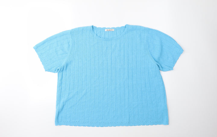 Berkertex Womens Blue  Knit Pullover Jumper Size 18