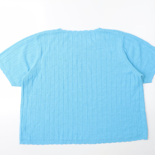 Berkertex Womens Blue  Knit Pullover Jumper Size 18