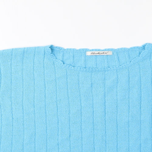 Berkertex Womens Blue  Knit Pullover Jumper Size 18