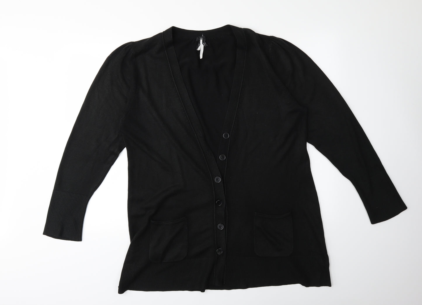 NEXT Womens Black  Knit Cardigan Jumper Size 20