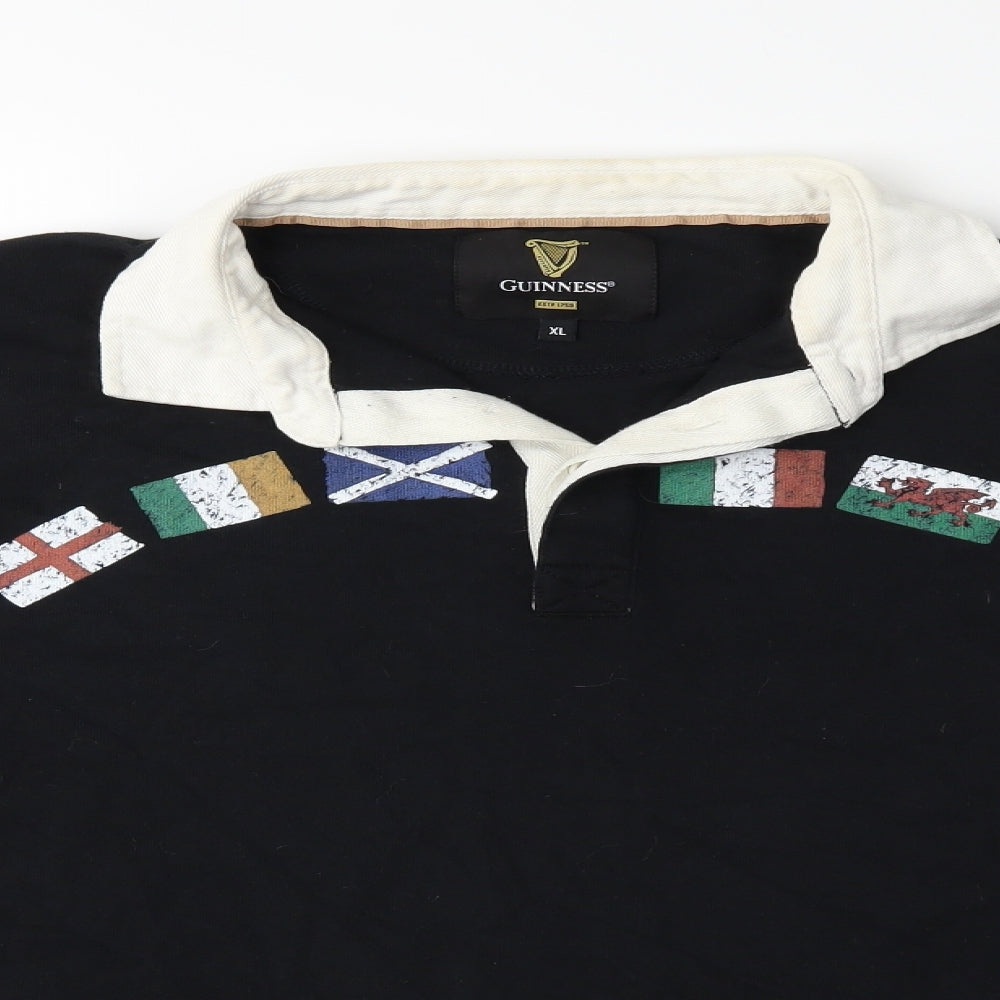 Guinness Mens Black    Polo Size XL
