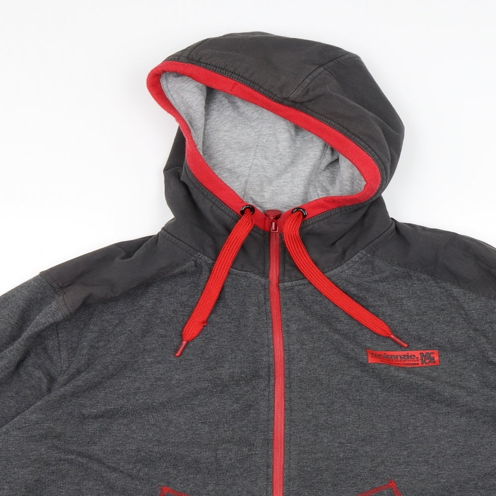McKenzie Mens Grey   Full Zip Hoodie Size XL